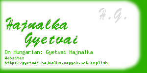 hajnalka gyetvai business card